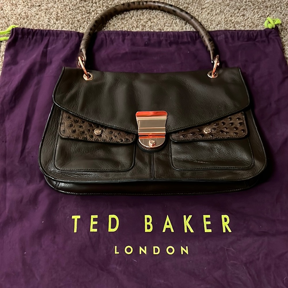 Mixed leather Ted Baker handbag.